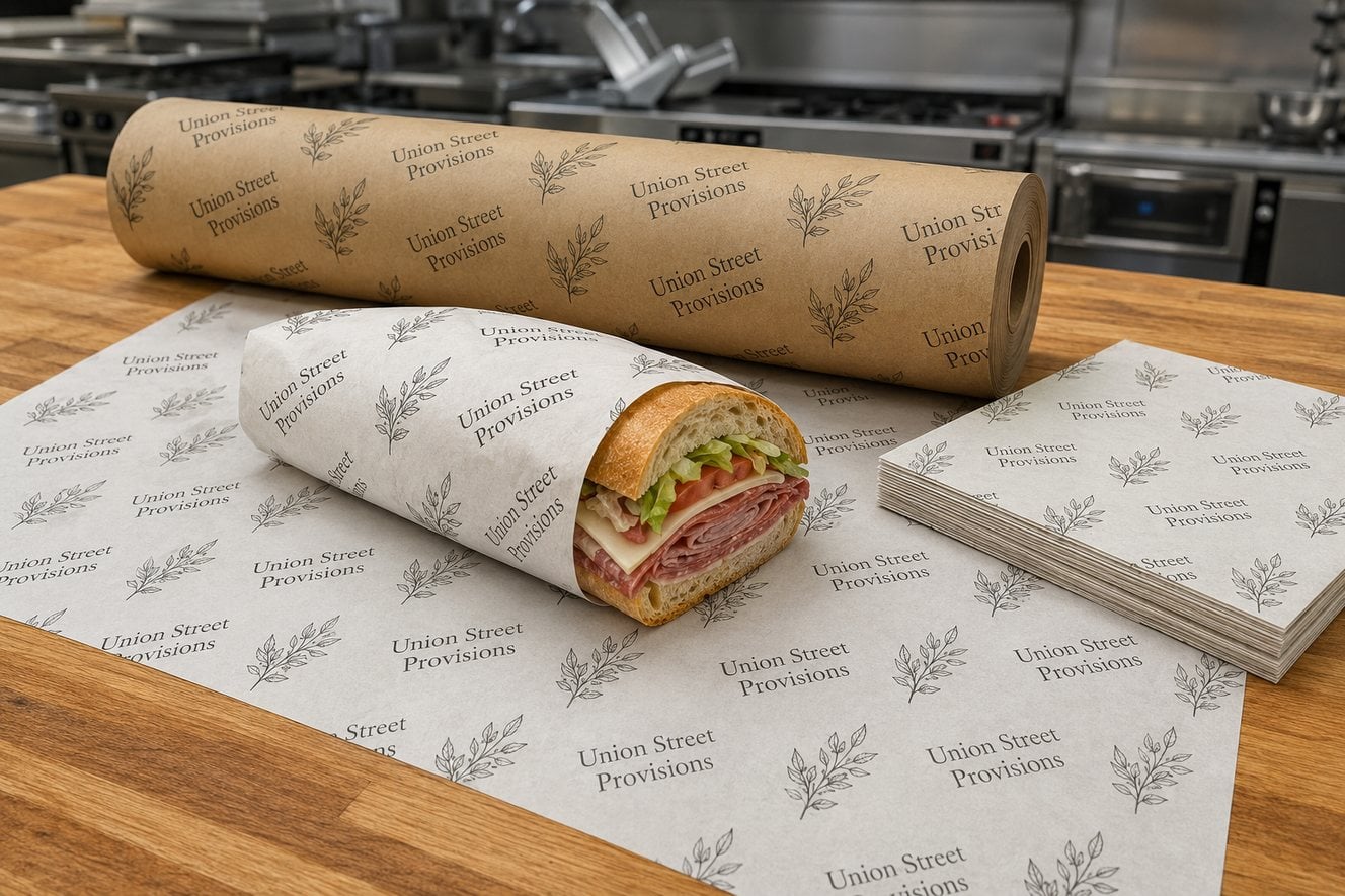 Custom printed deli paper with logo