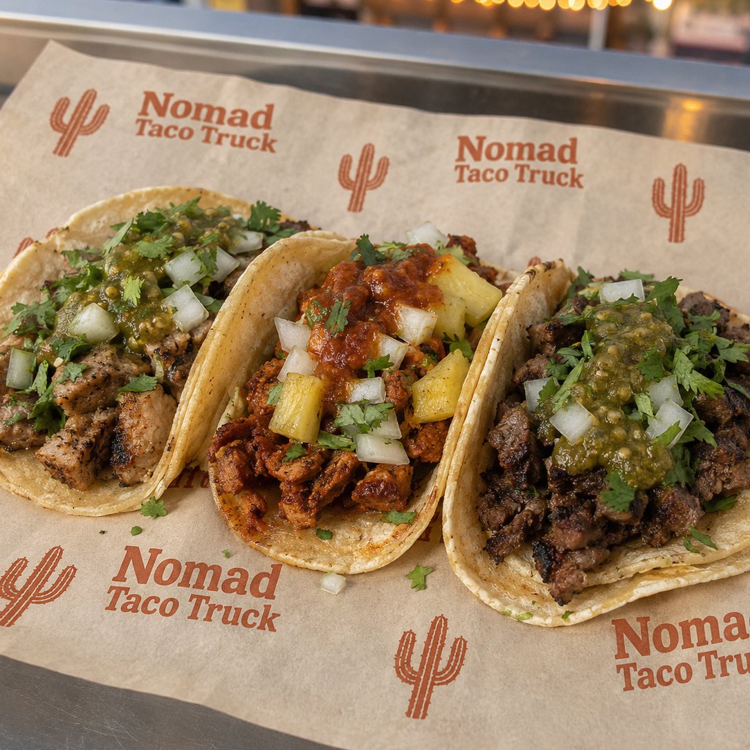 Customized deli paper for food trucks and pop-ups